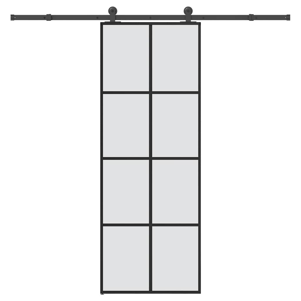 Schuifdeur met beslag 76x205 cm ESG-glas en aluminium