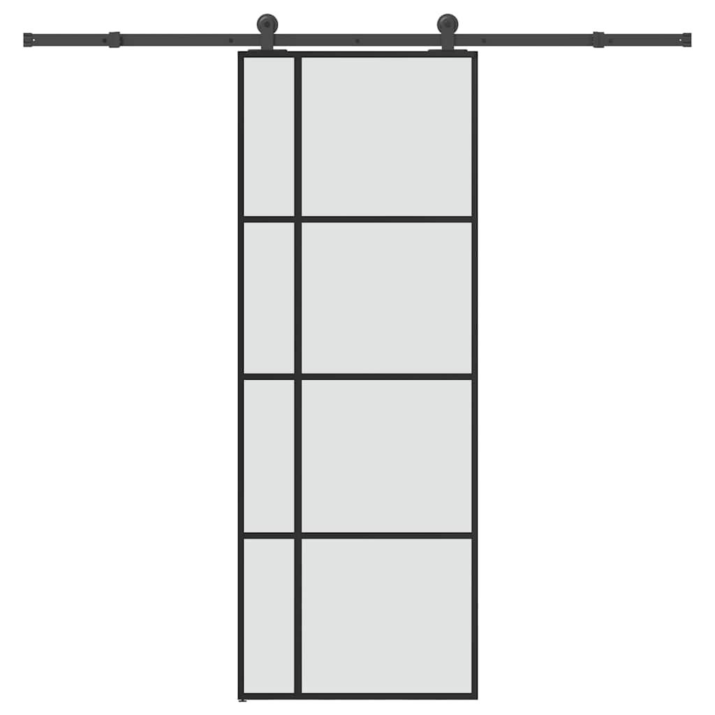 Schuifdeur met beslag 76x205 cm ESG-glas en aluminium