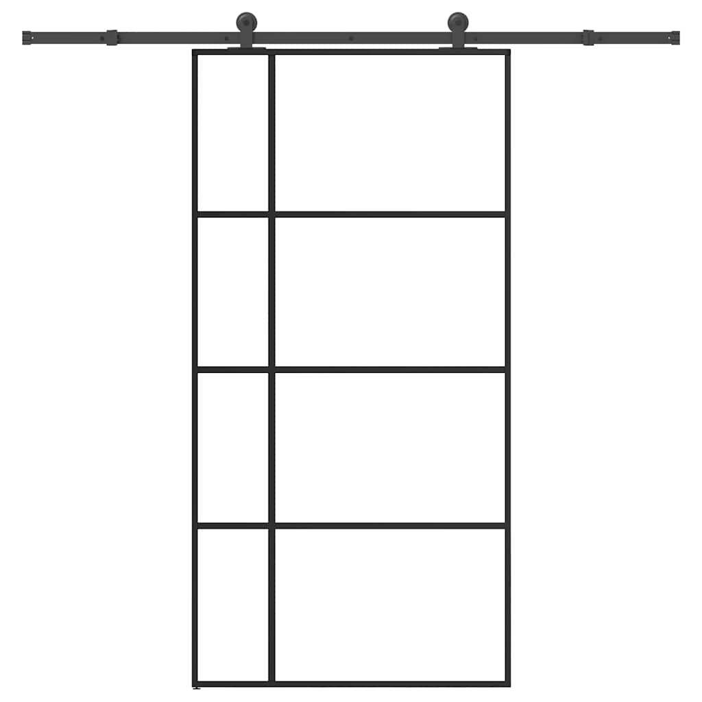 Schuifdeur met beslag 102,5x205 cm ESG-glas en aluminium