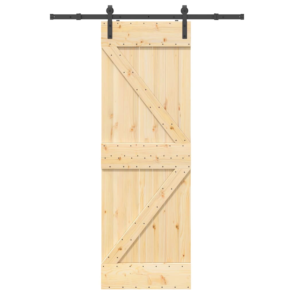 Schuifdeur met beslag 70x210 cm massief grenenhout