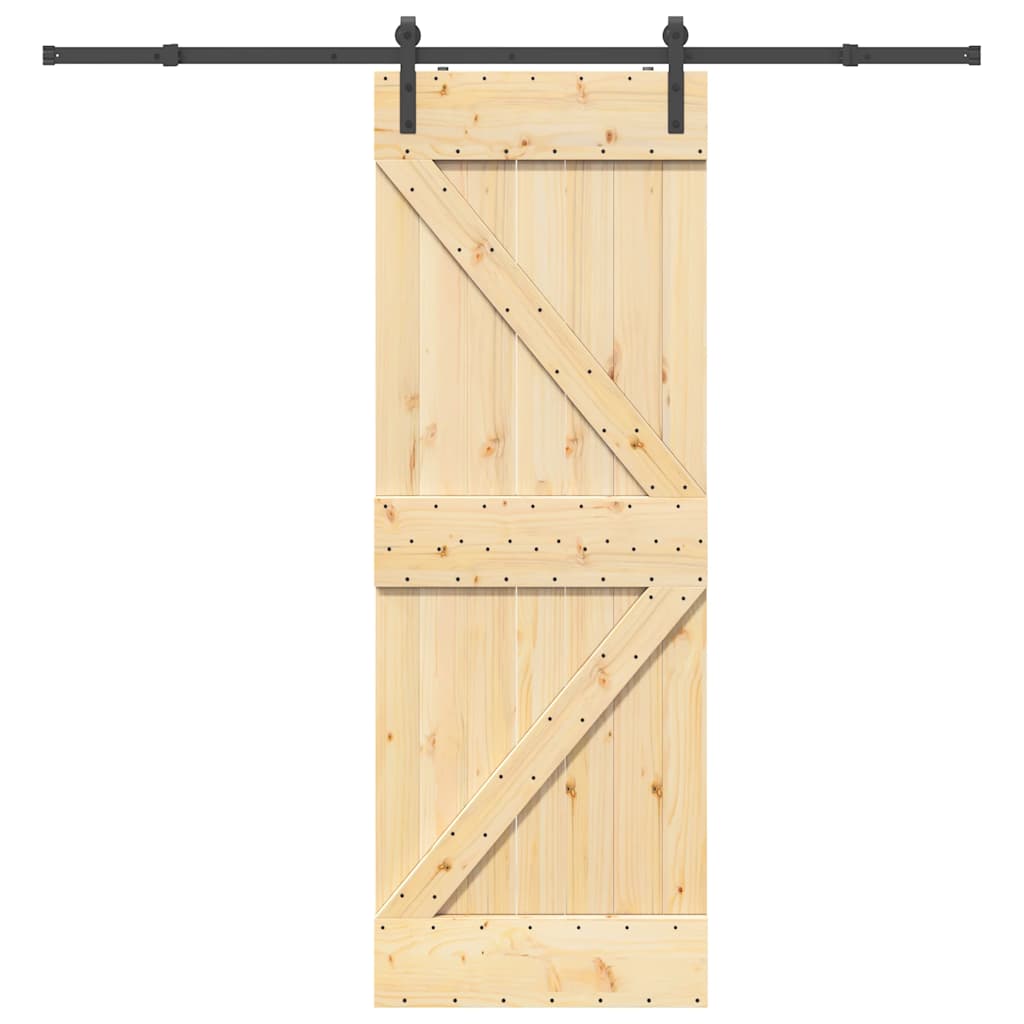 Schuifdeur met beslag 70x210 cm massief grenenhout