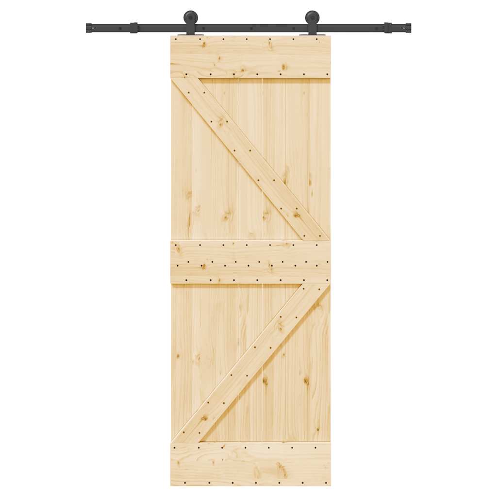 Schuifdeur met beslag 70x210 cm massief grenenhout