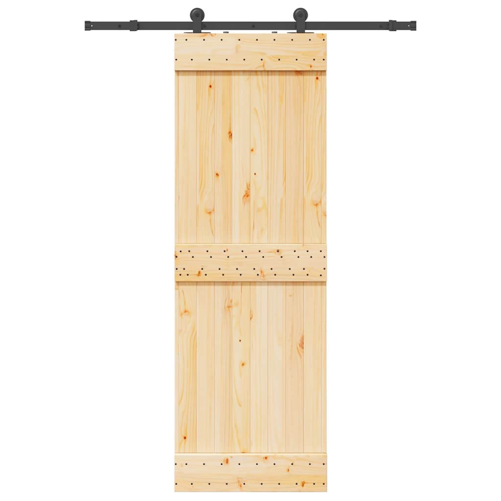 Schuifdeur met beslag 70x210 cm massief grenenhout