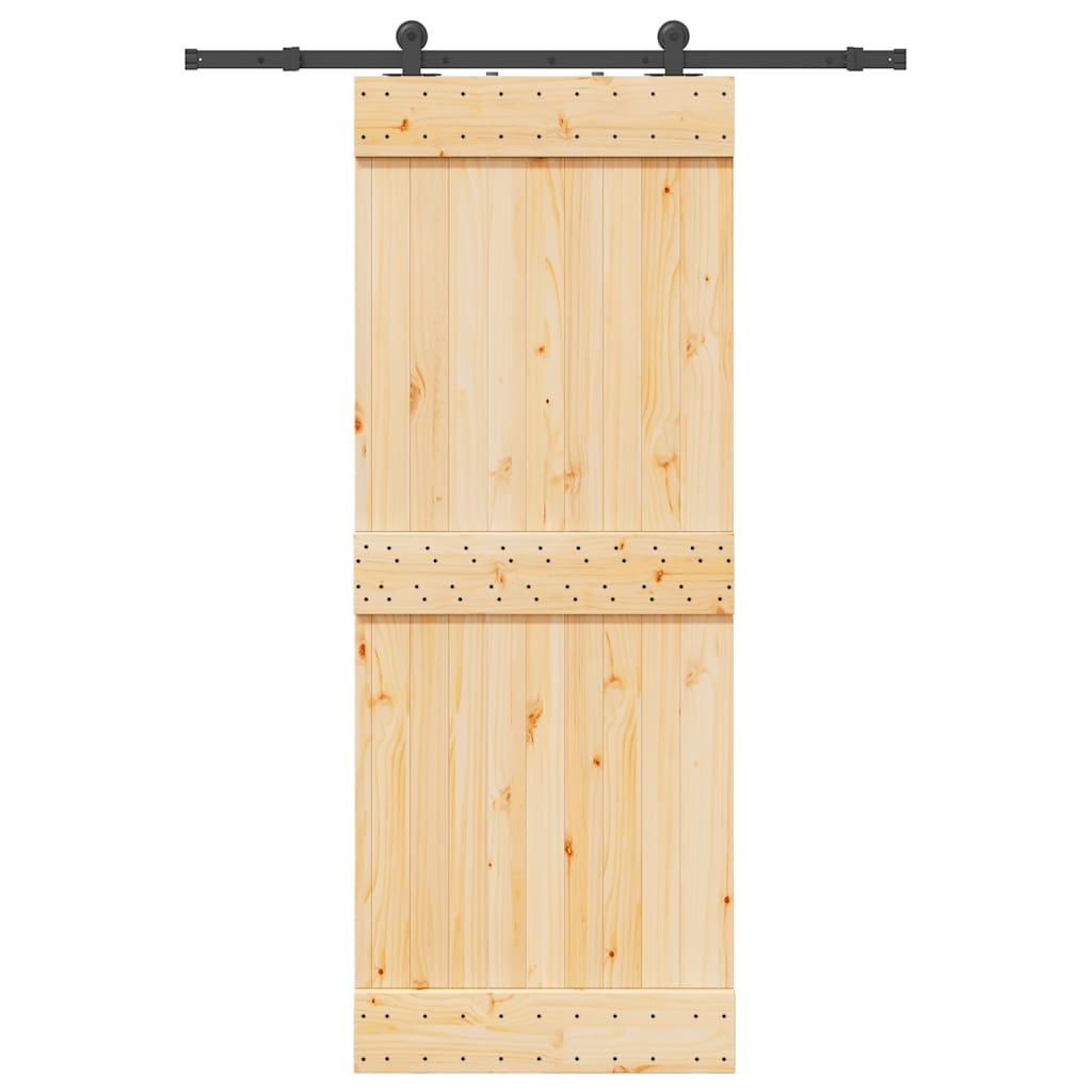 Schuifdeur met beslag 80x210 cm massief grenenhout