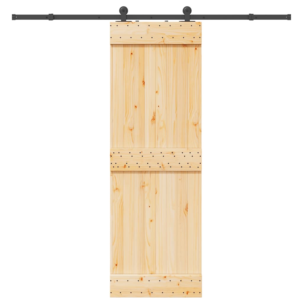 Schuifdeur met beslag 70x210 cm massief grenenhout