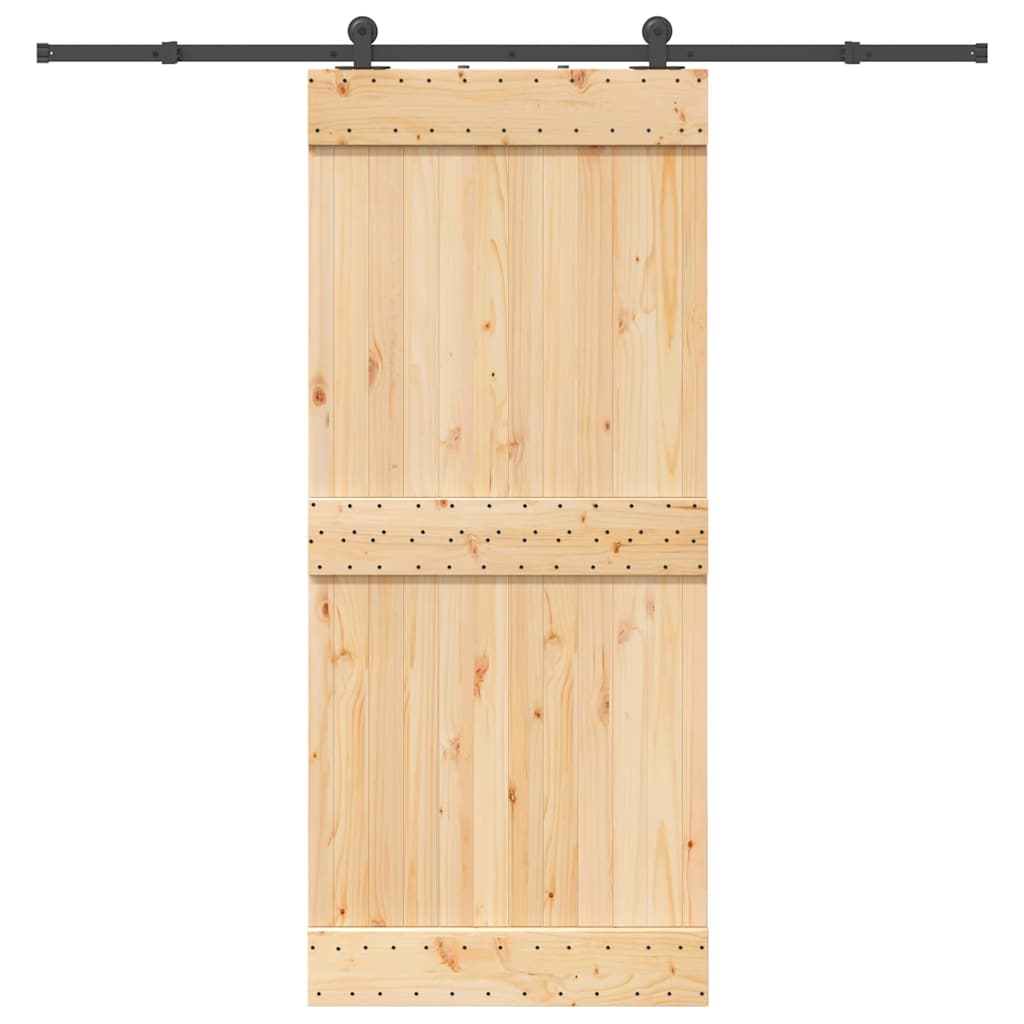 Schuifdeur met beslag 90x210 cm massief grenenhout