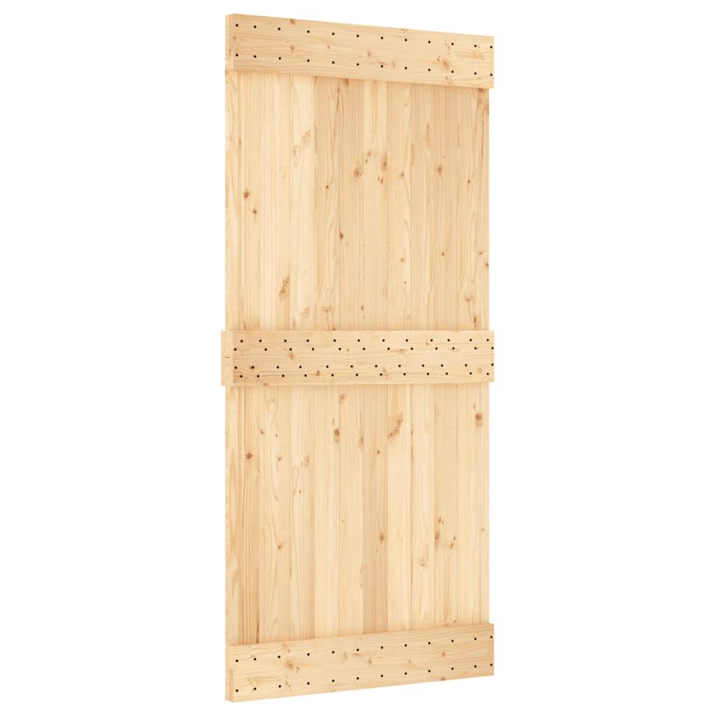 Schuifdeur met beslag 100x210 cm massief grenenhout