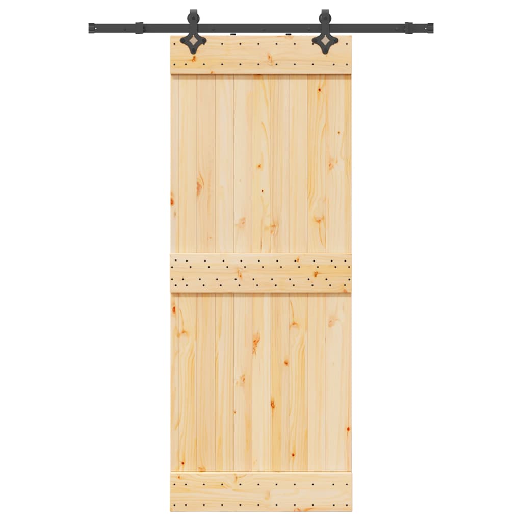 Schuifdeur met beslag 80x210 cm massief grenenhout