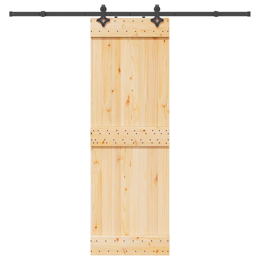 Schuifdeur met beslag 70x210 cm massief grenenhout