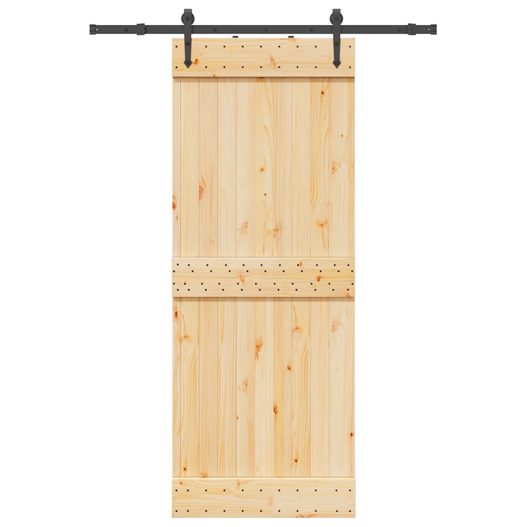 Schuifdeur met beslag 80x210 cm massief grenenhout