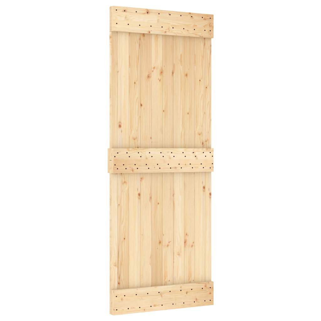 Schuifdeur met beslag 85x210 cm massief grenenhout