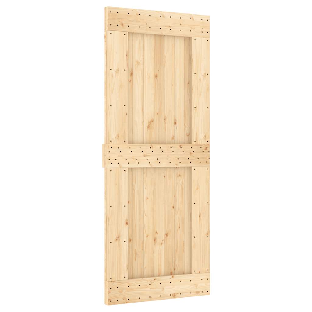 Schuifdeur met beslag 85x210 cm massief grenenhout