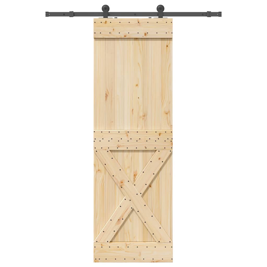 Schuifdeur met beslag 70x210 cm massief grenenhout