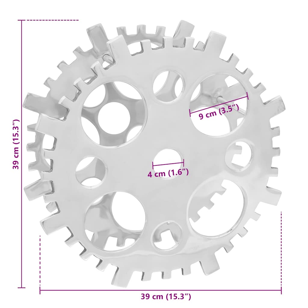 Wijnrek Zilver 39 x 39 x 14 cm Aluminium