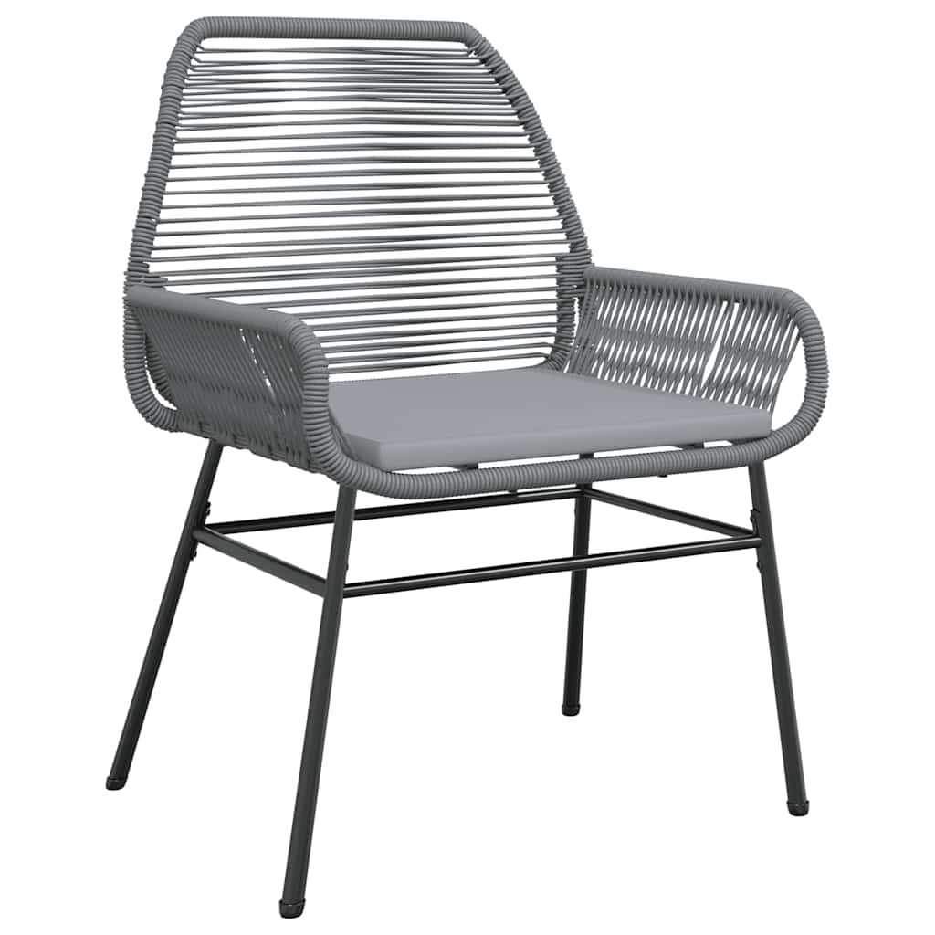 5-Delige Tuinset Met Kussens Poly Rattan Glas 4 80 x 80 x 74 cm Grijs