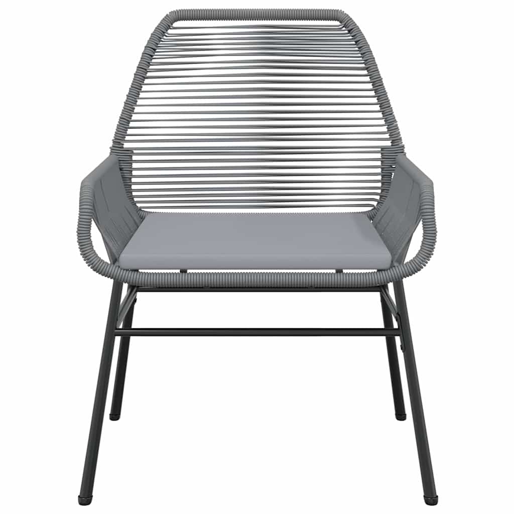 5-Delige Tuinset Met Kussens Poly Rattan Glas 4 80 x 80 x 74 cm Grijs