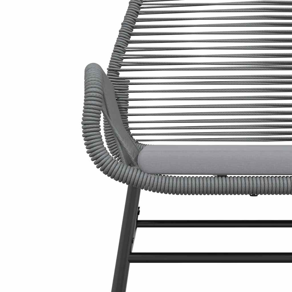 5-Delige Tuinset Met Kussens Poly Rattan Glas 4 80 x 80 x 74 cm Grijs