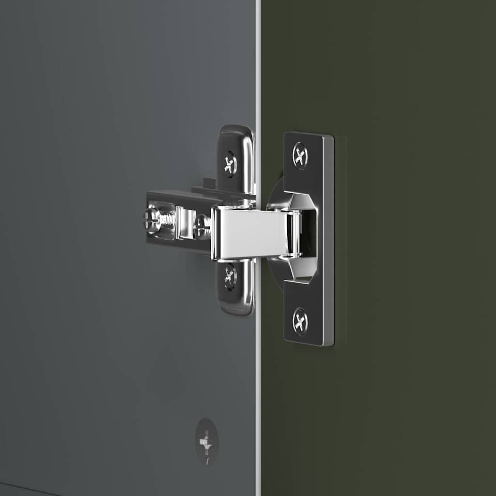 Krijtbord Kast met lade met plank Grijs en wit Bewerkt hout