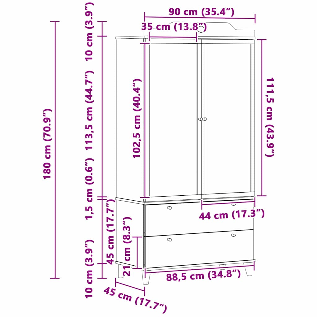 Krijtbord Kast met lade met plank met opslag Wit Bewerkt hout