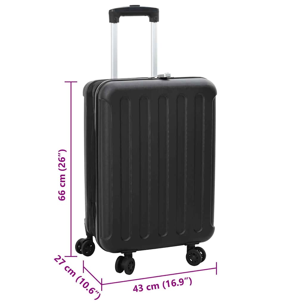 Koffer met slot Zwart 43 x 27 x 66 cm ABS Kunststof