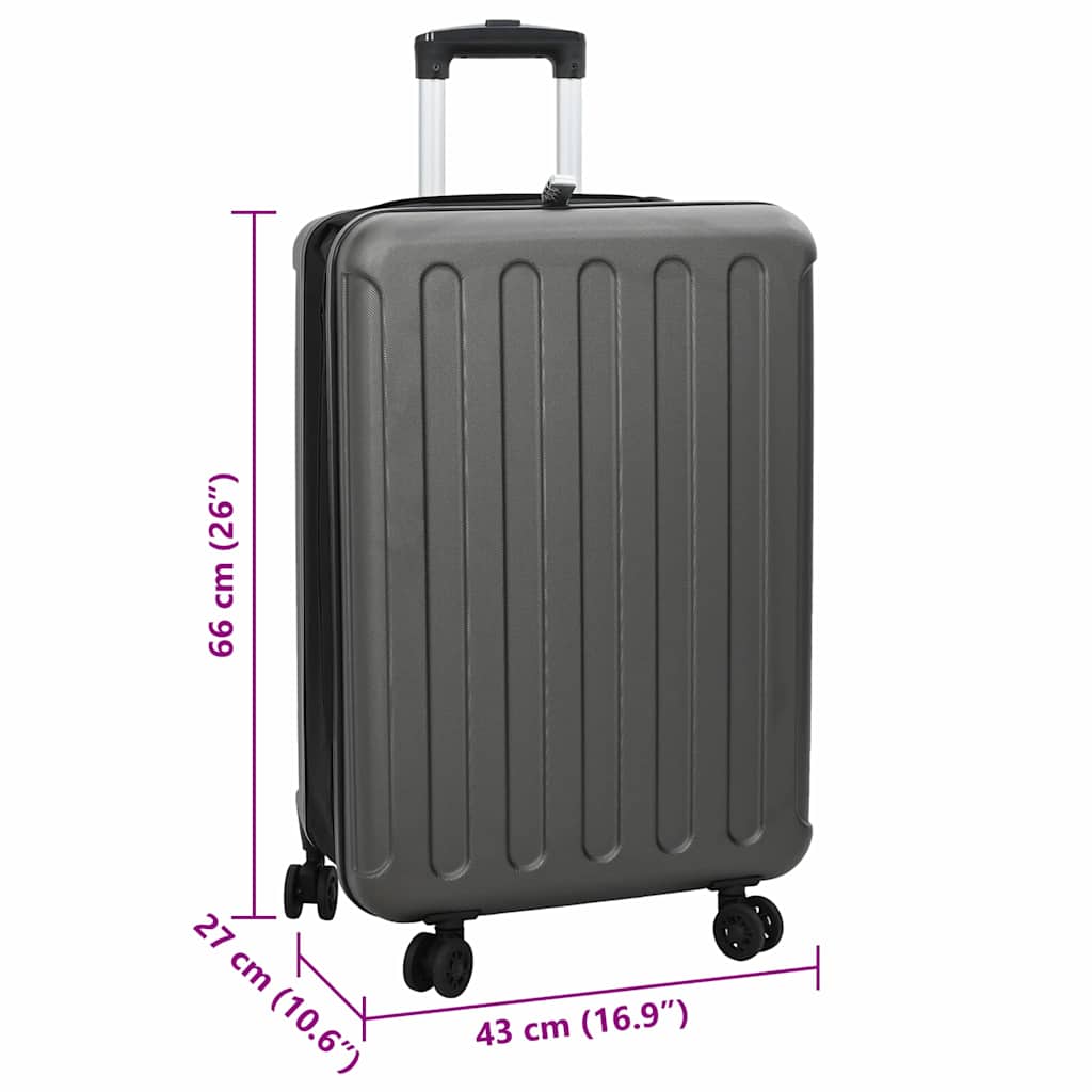 Koffer met slot Donkergrijs 43 x 27 x 66 cm ABS Kunststof