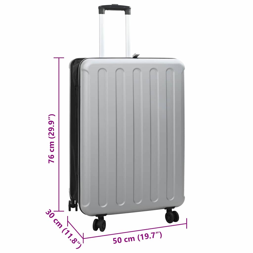 Koffer met slot Zilver 50 x 30 x 76 cm ABS Kunststof