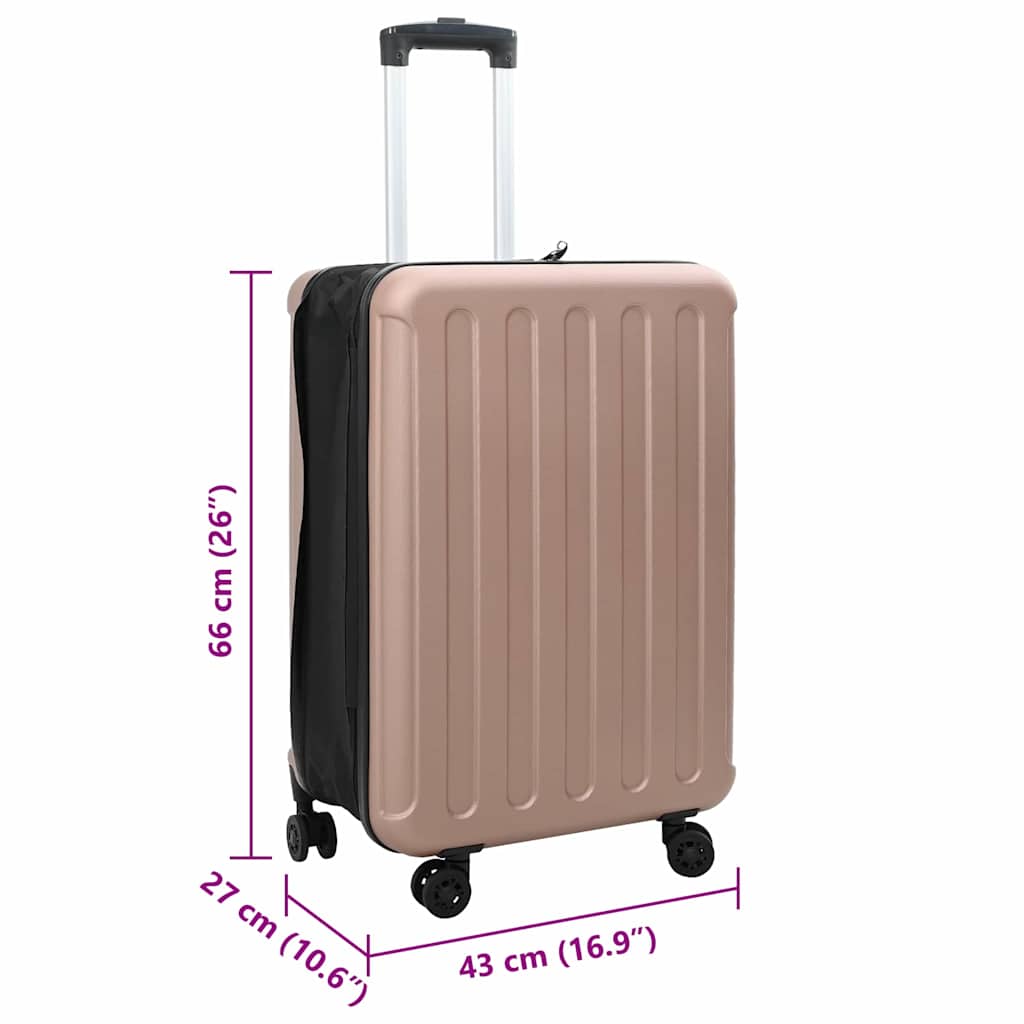 Koffer met slot Roségoud 43 x 27 x 66 cm ABS Kunststof