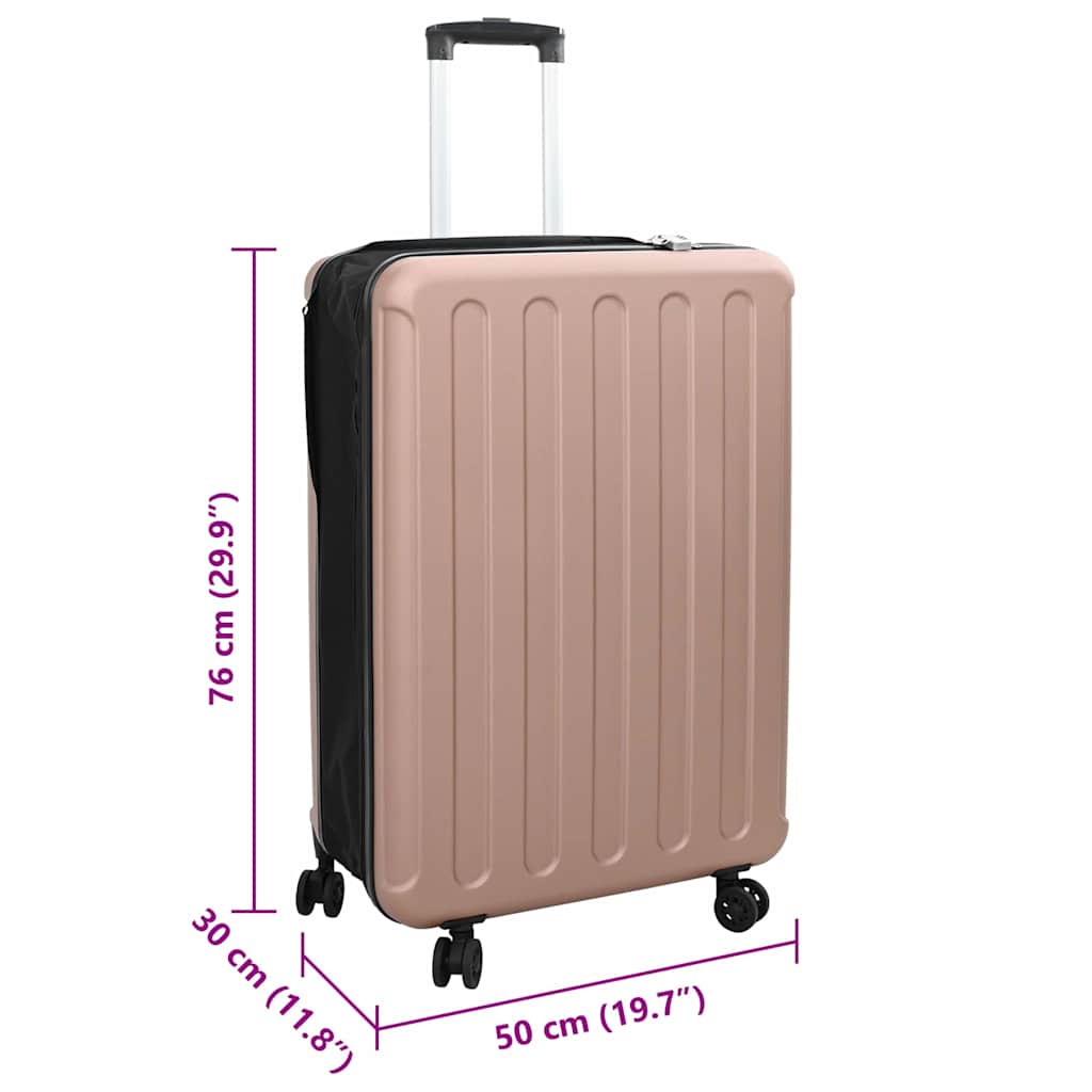 Koffer met slot Roségoud 50 x 30 x 76 cm ABS Kunststof