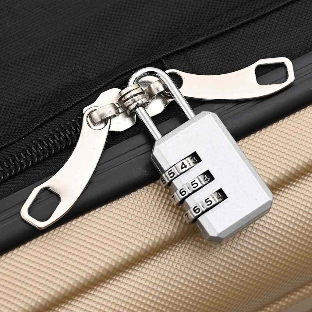 Koffer met slot champagne 43 x 27 x 66 cm ABS Kunststof