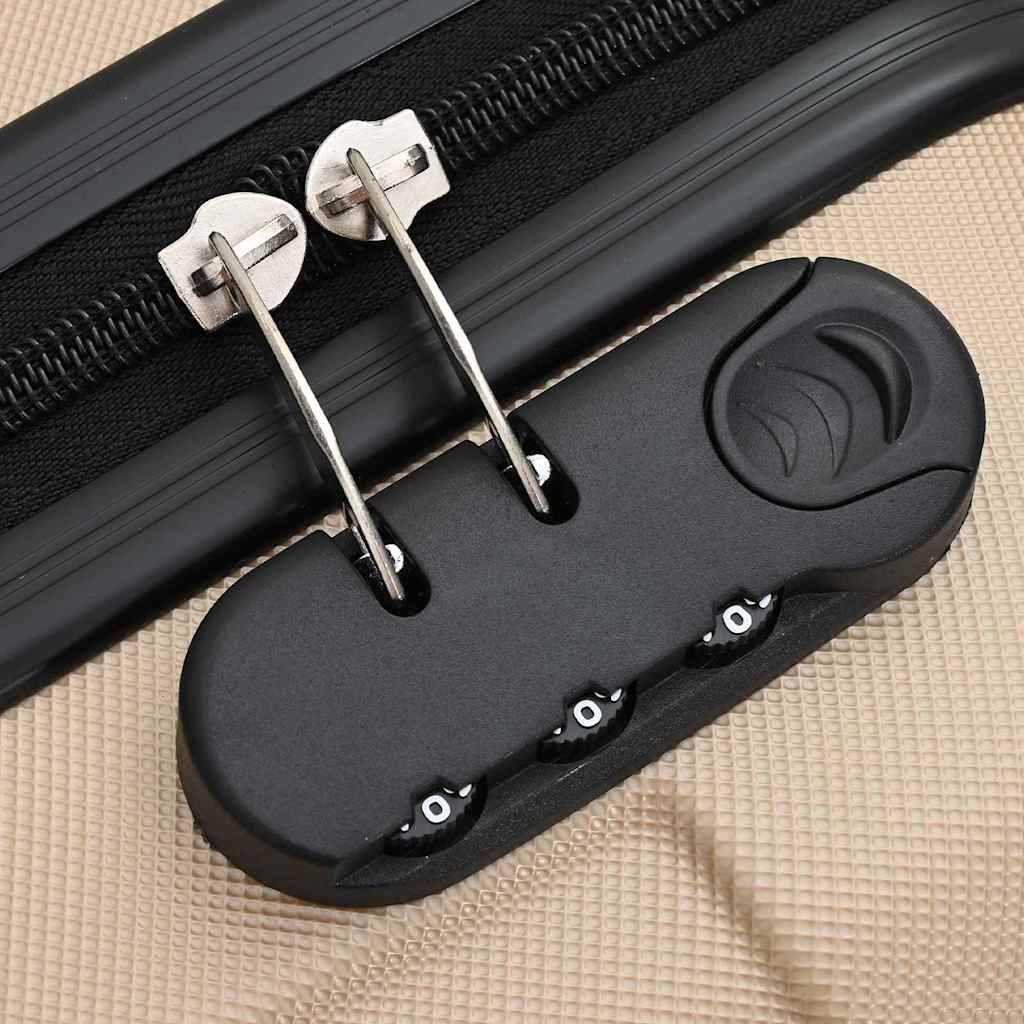 Koffer Set met slot 3 pcs champagne 50 x 31 x 78 cm