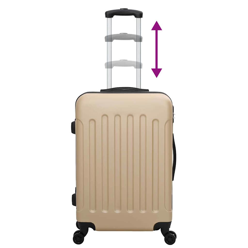 Koffer Set met slot 3 pcs champagne 50 x 31 x 78 cm