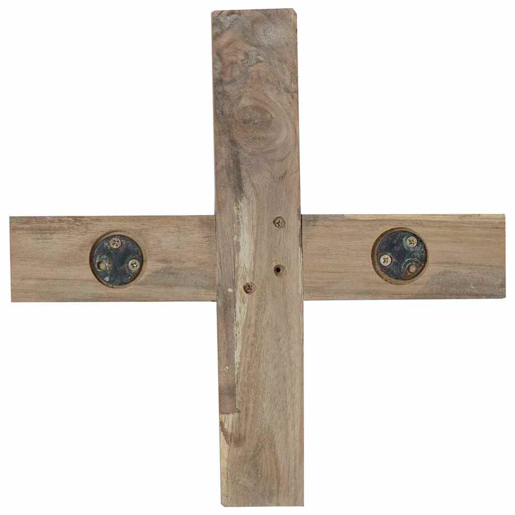 Kerstboom met standaard Bruin 120 cm Massief teakhout