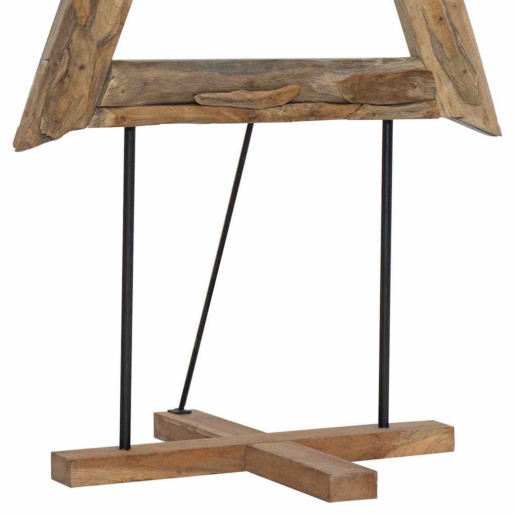 Kerstboom met standaard Bruin 180 cm Massief teakhout