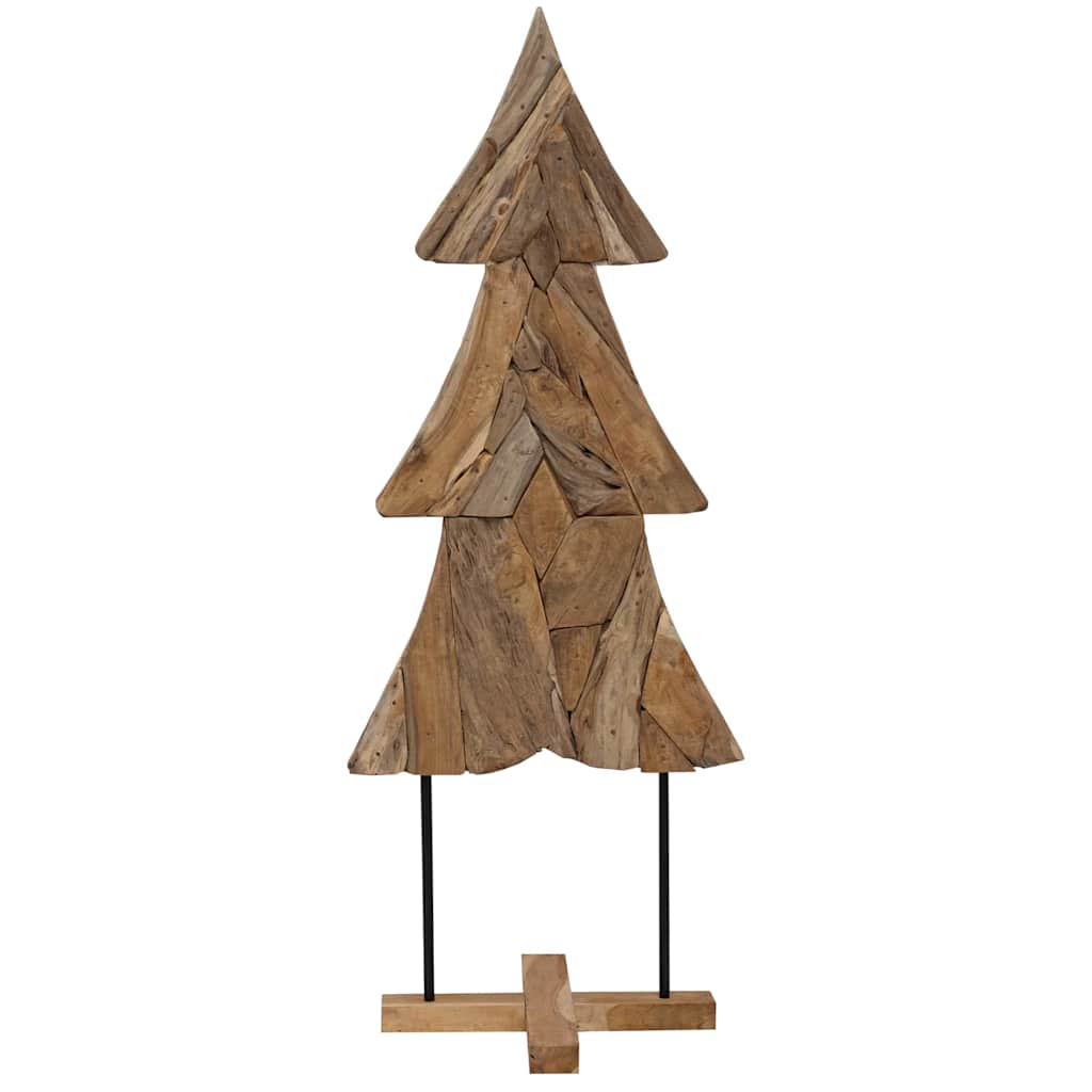 Kerstboom met standaard Bruin 150 cm Massief teakhout