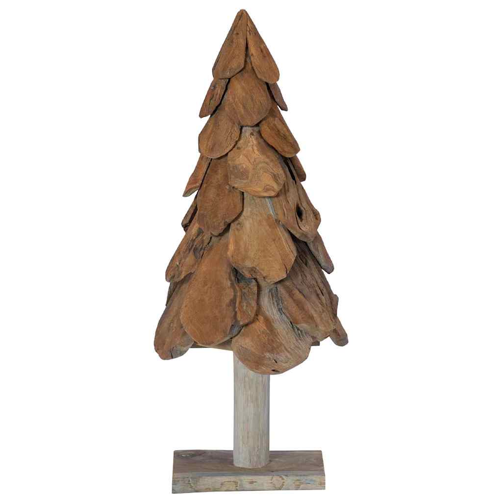 Kerstboom met standaard Bruin 90 cm Massief teakhout