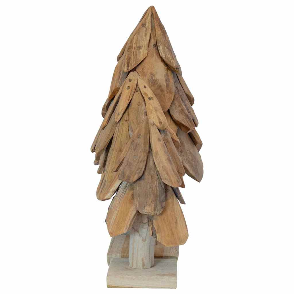 Kerstboom met standaard 3 pcs Bruin Massief teakhout