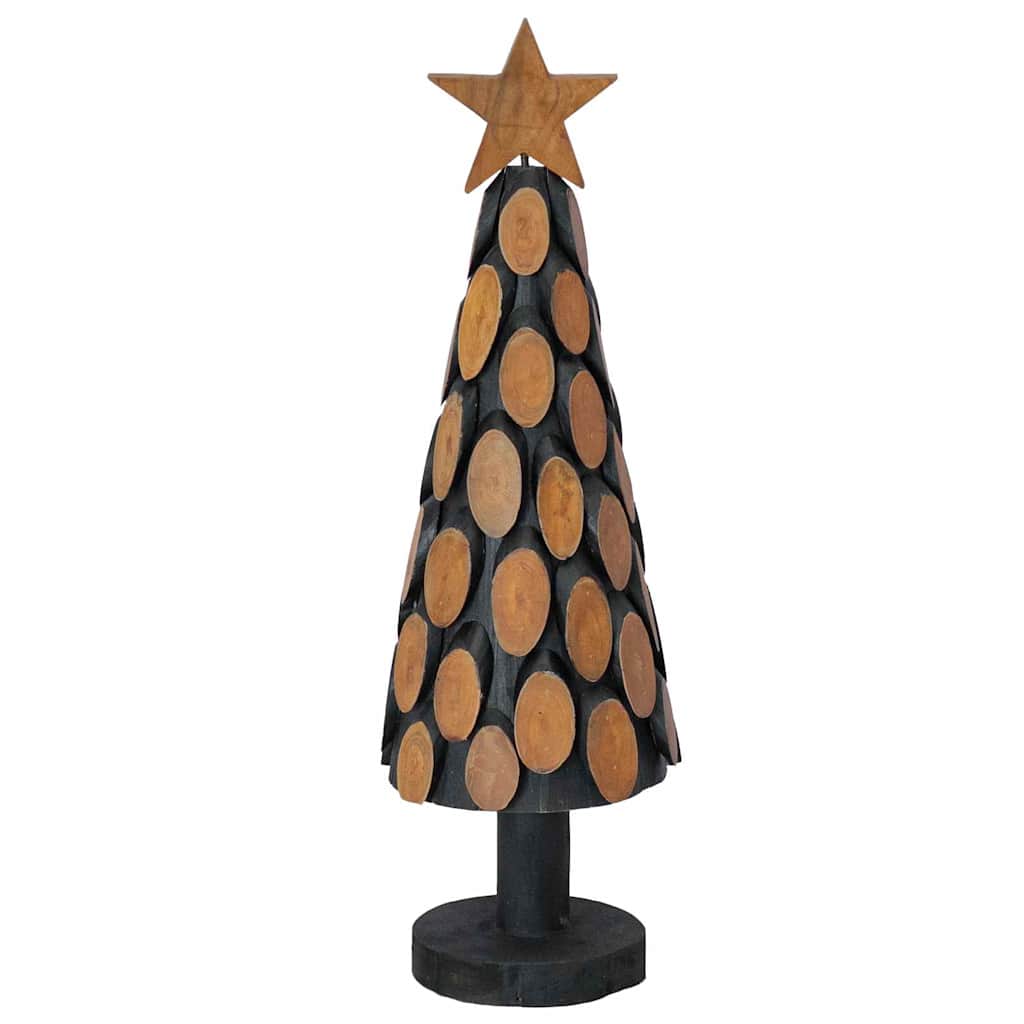 Kerstboom met standaard Bruin 60 cm Massief teakhout