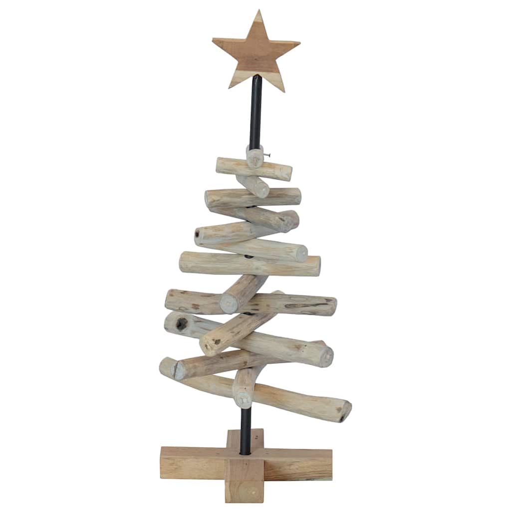 Kerstboom met standaard Bruin 60 cm Massief teakhout