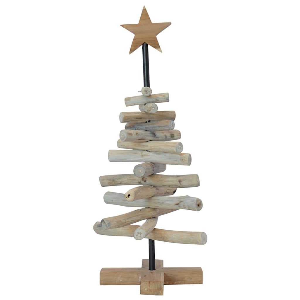 Kerstboom met standaard Bruin 60 cm Massief teakhout