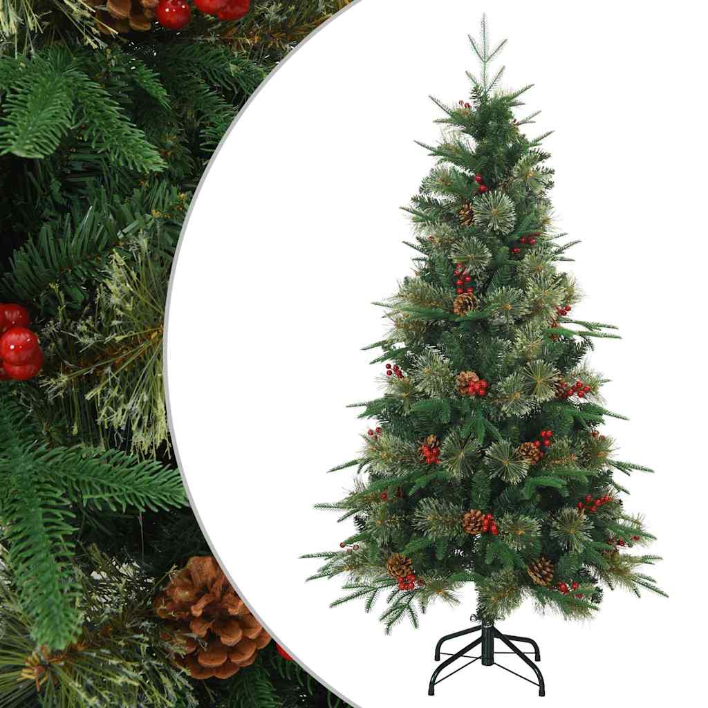 Kunstmatige Inklapbare Kerstboom Groen 150 cm PVC, PE en staal