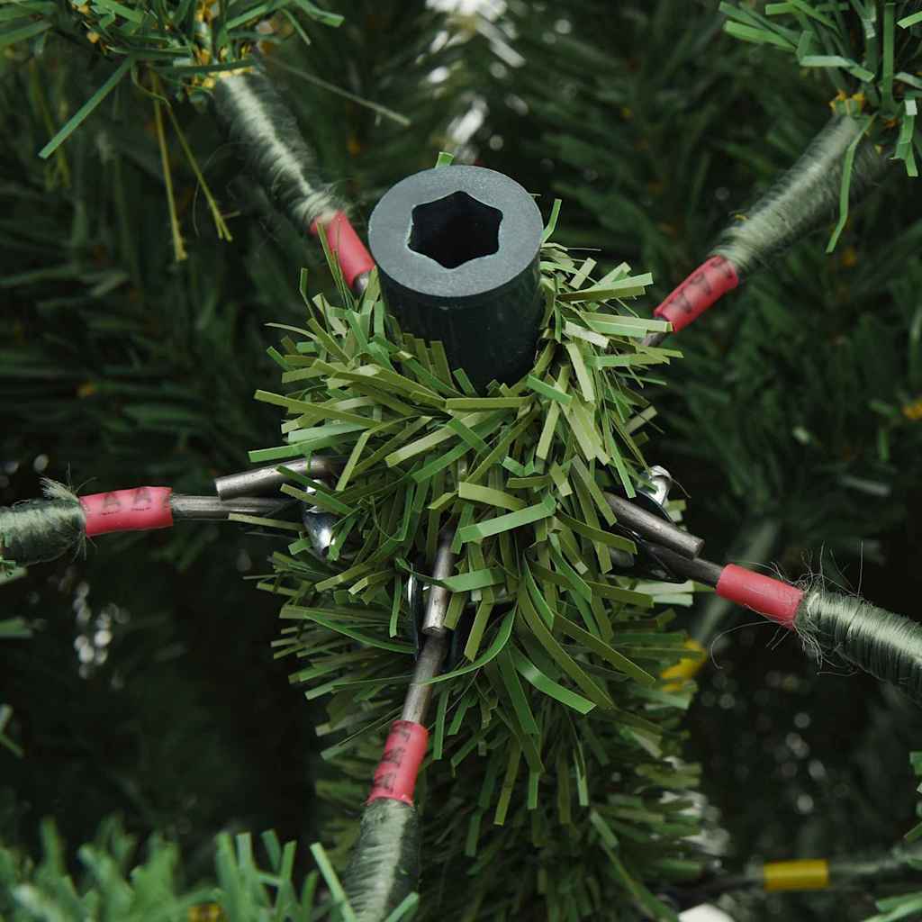 Kunstmatige Inklapbare Kerstboom Groen 210 cm PVC, PE en staal