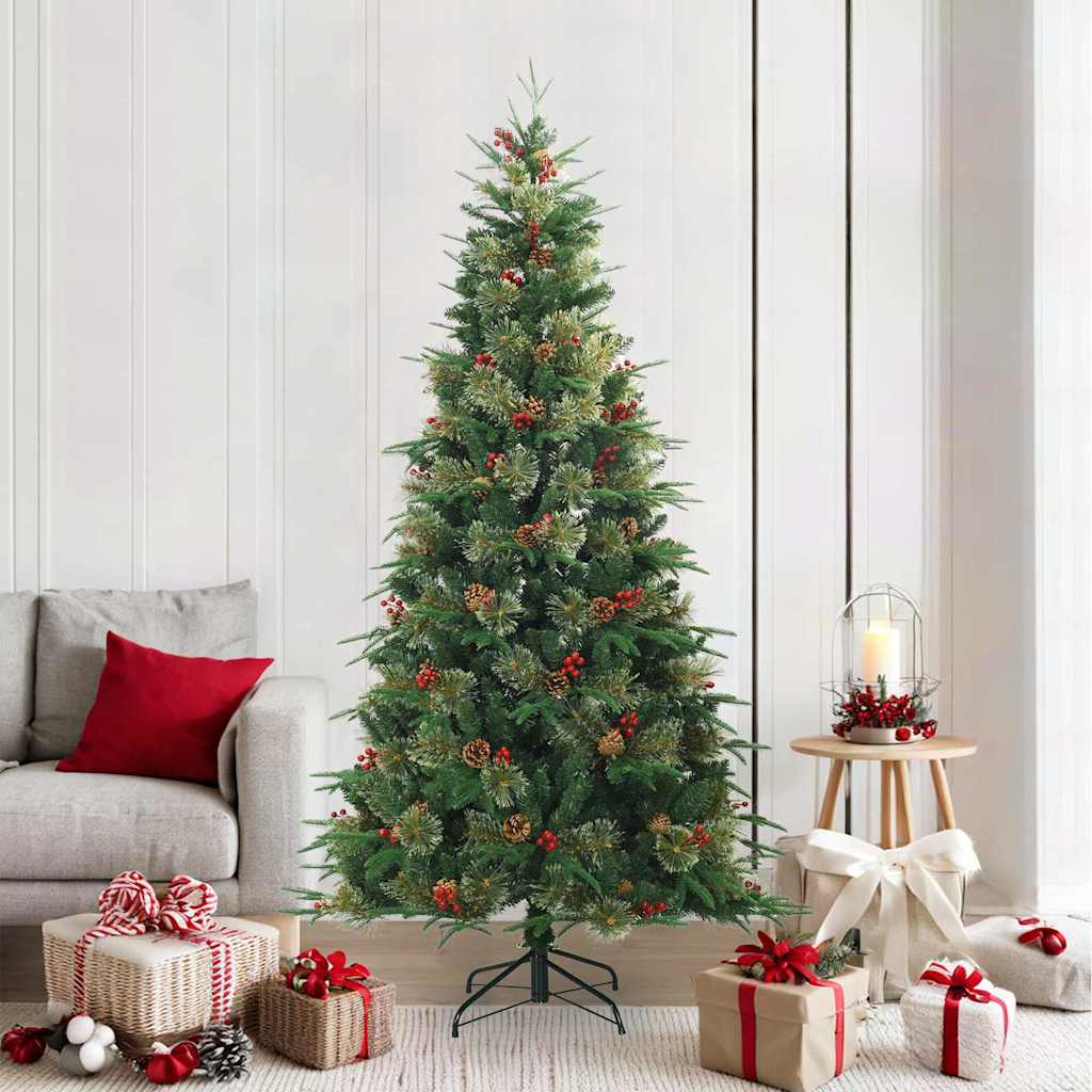 Kunstmatige Inklapbare Kerstboom Groen 210 cm PVC, PE en staal