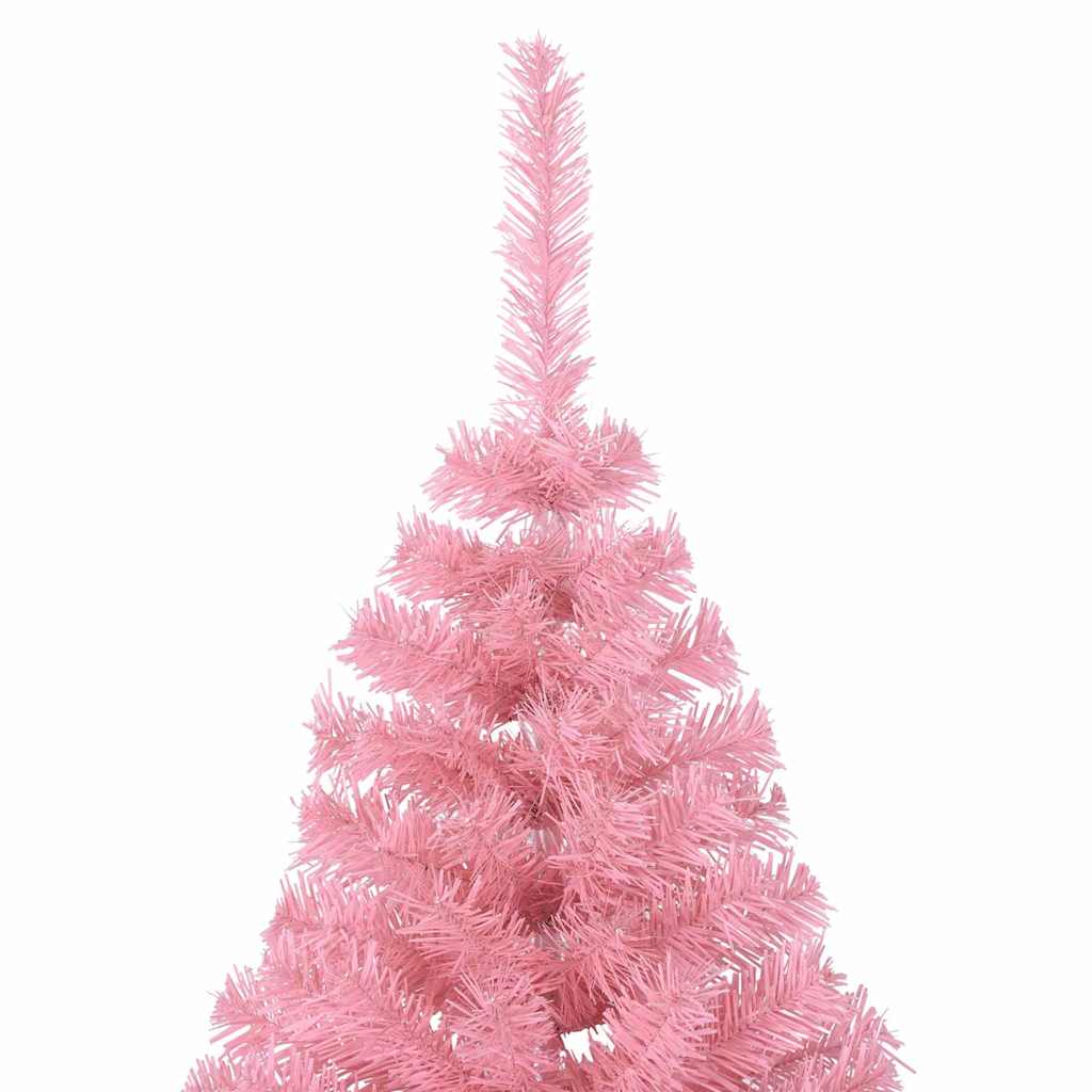 Kunstmatig Voorverlicht Kerstboom met 300 LED Roze 240 cm PVC