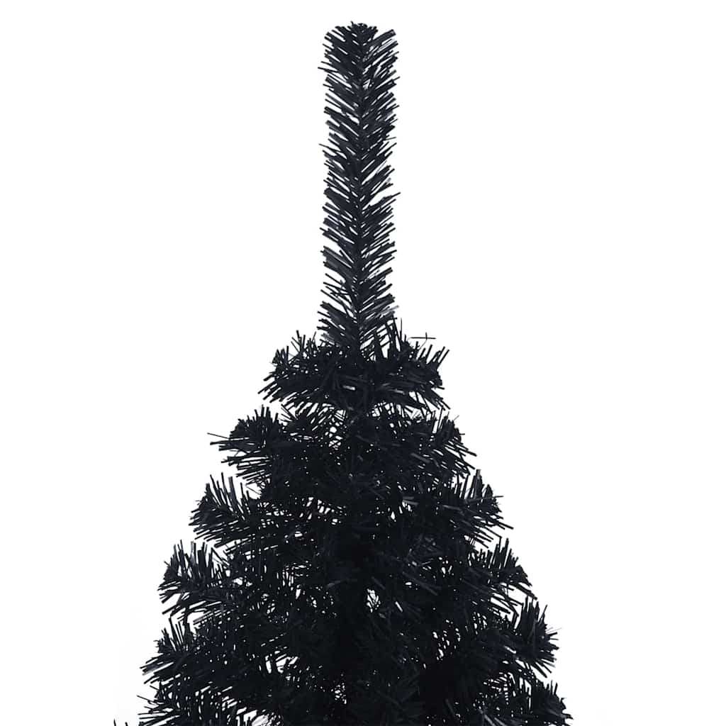 Kunstmatig Voorverlicht Kerstboom met 150 LED Zwart 150 cm PVC