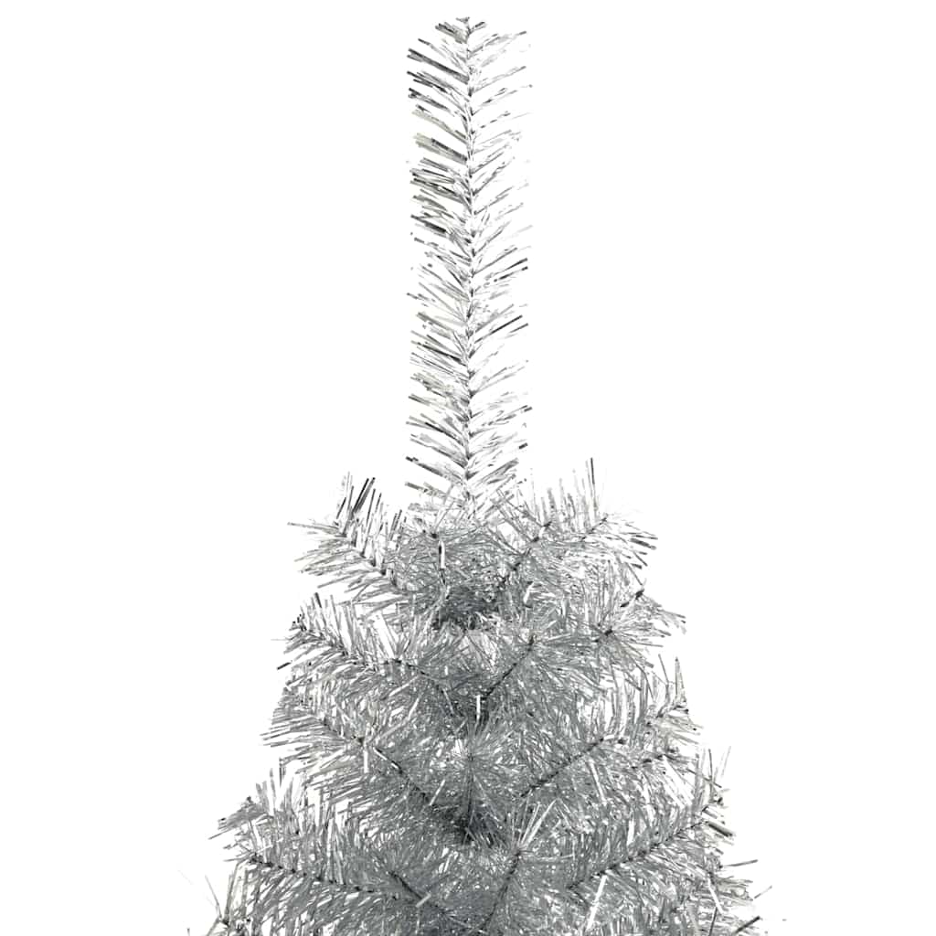 Kunstmatig Voorverlicht Kerstboom met 150 LED Zilver 150 cm PET