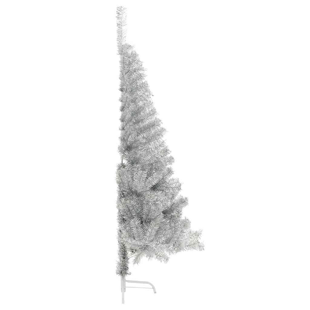 Kunstmatig Voorverlicht Kerstboom met 150 LED Zilver 150 cm PET