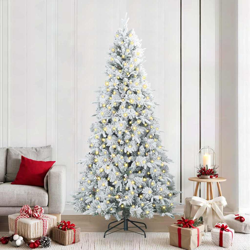 Kunstmatige Inklapbare Kerstboom Groen 240 cm PE en PVC
