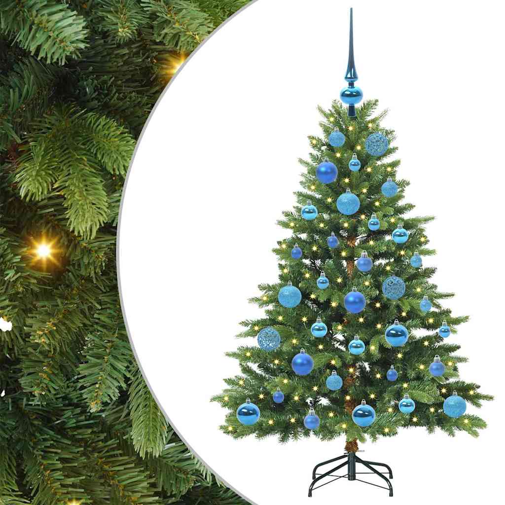 Kunstkerstboom met 150 LED met standaard Groen 120 cm PE en PVC