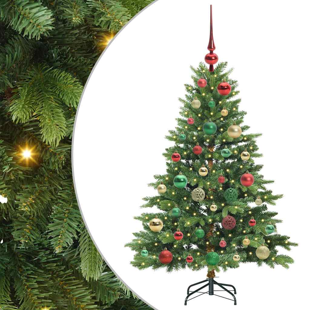 Kunstkerstboom met 150 LED met standaard Groen 120 cm PE en PVC