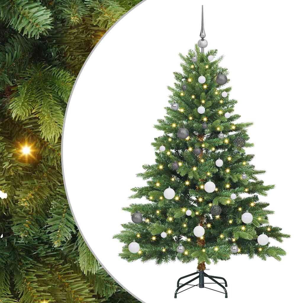 Kunstkerstboom met 150 LED met standaard Groen 150 cm PE en PVC